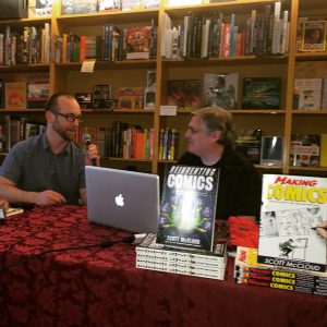 MSU Comics Forum "Public Conversation" and Tour Stop with Scott McCloud (Photograph by Whitney Spotts)